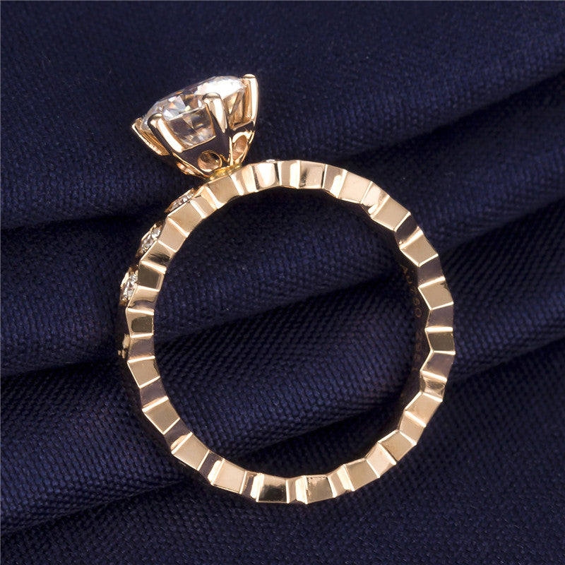 Eco-141   Customization | 18K Gold & Platinum | Lab-Grown Diamond  Round-Cut 1.00ct D VVS1| IGI Certified