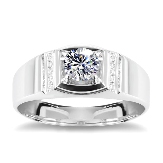 Harley-173: Meridian Vault – Anillo de canal de diamantes cultivados en laboratorio en oro blanco de 18 quilates