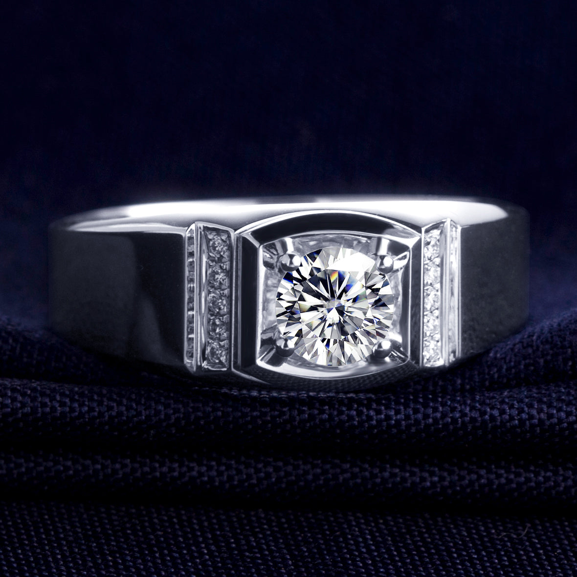 Harley-173: Meridian Vault – ラボグロウンダイヤモンドチャンネルリング（18Kホワイトゴールド）