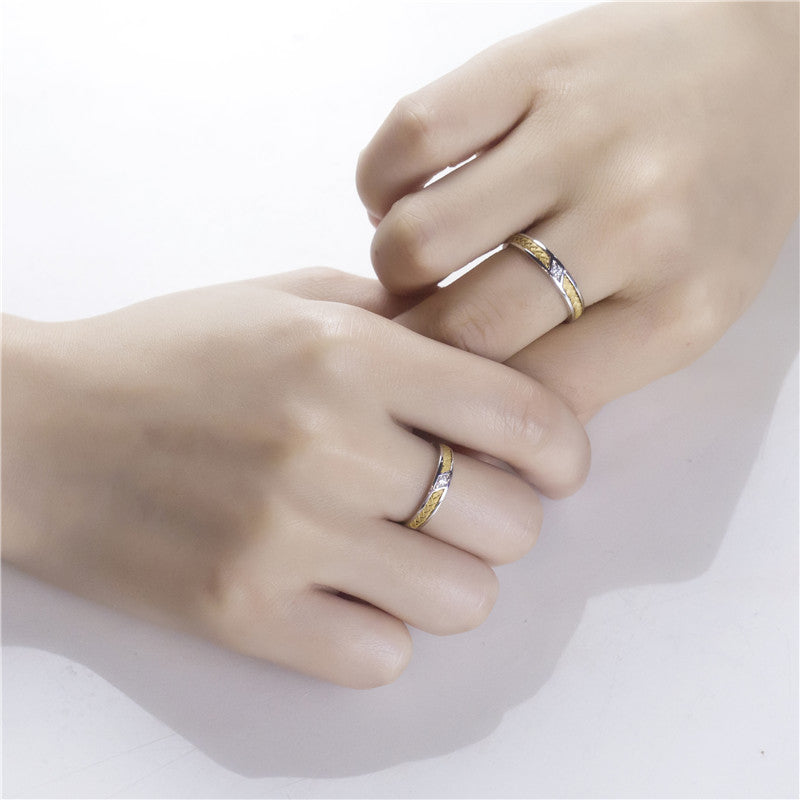 Harley-180: Woven Vow – ラボグロウンダイヤモンドテクスチャードバンド（18Kホワイト＆イエローゴールド）