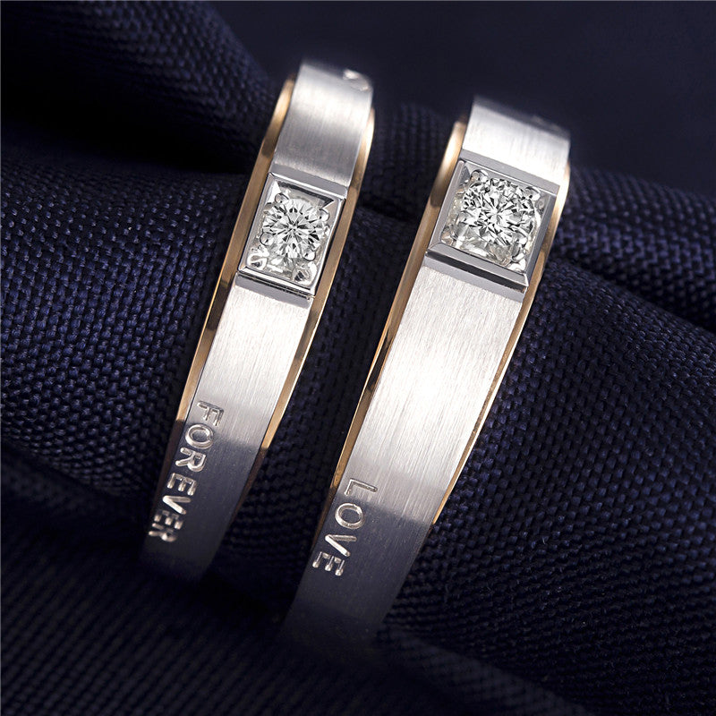 Harley-181: Eternal Script – Anillos grabados con diamantes cultivados en laboratorio en oro blanco de 18 quilates