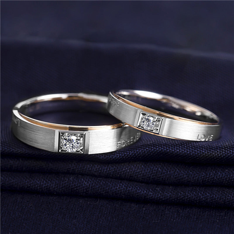 Harley-181: Eternal Script – Anillos grabados con diamantes cultivados en laboratorio en oro blanco de 18 quilates