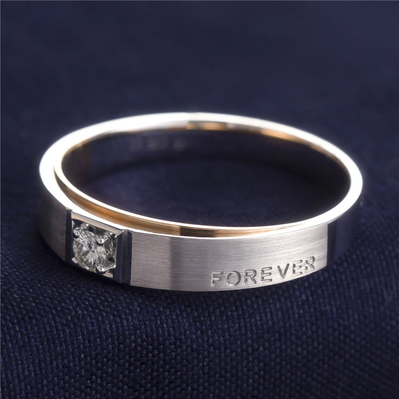 Harley-181: Eternal Script – Anillos grabados con diamantes cultivados en laboratorio en oro blanco de 18 quilates