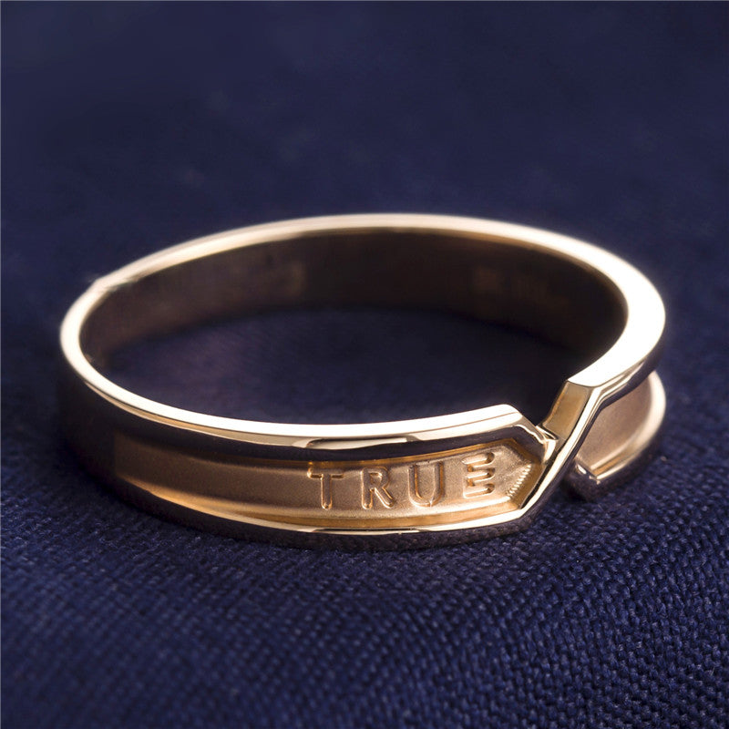 Harley-183: True Love Interlock – Anillos de pareja con diamantes cultivados en laboratorio en oro rosa de 18 quilates