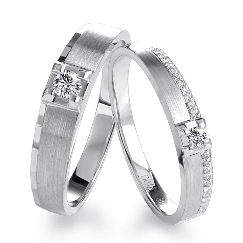 Harley-185: パラレルプロミス – 18Kホワイトゴールド製ラボグロウンダイヤモンドベゼルバンド