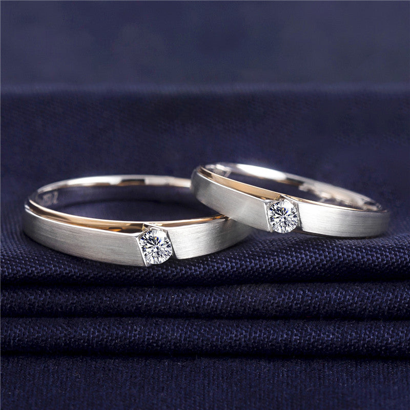 Harley-186: Dual Grace – Bandas de bisel con diamantes cultivados en laboratorio en oro blanco y rosa de 18 quilates