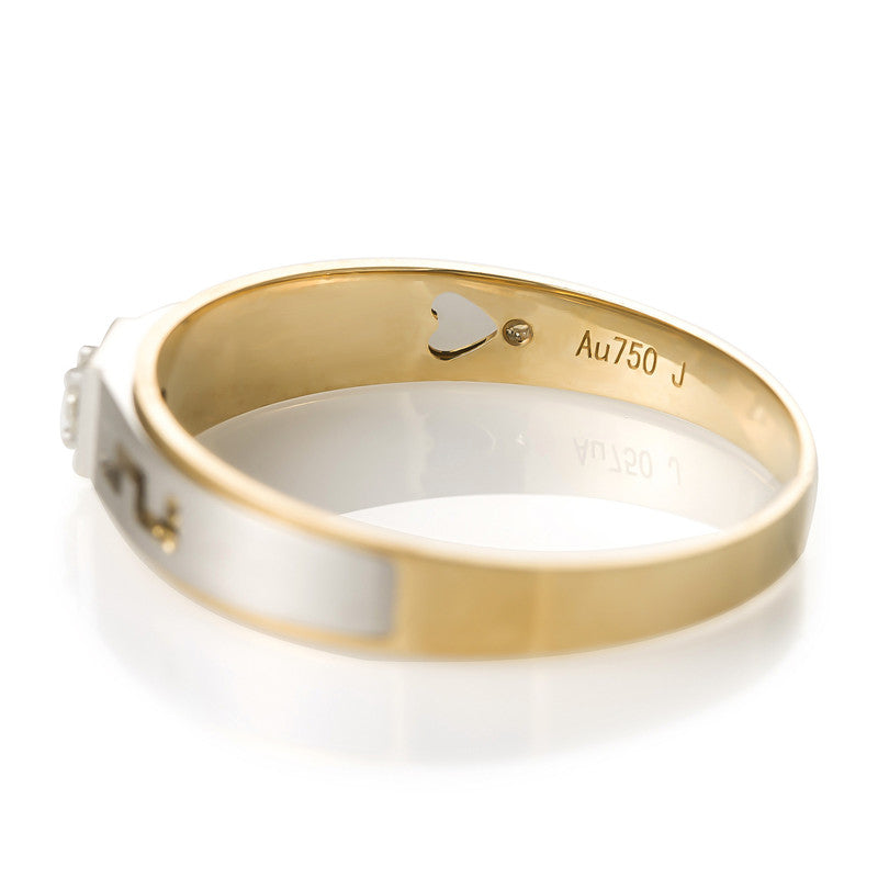 Harley-187: Unión Geométrica – Anillos con incrustaciones de diamantes cultivados en laboratorio en oro blanco y amarillo de 18 quilates