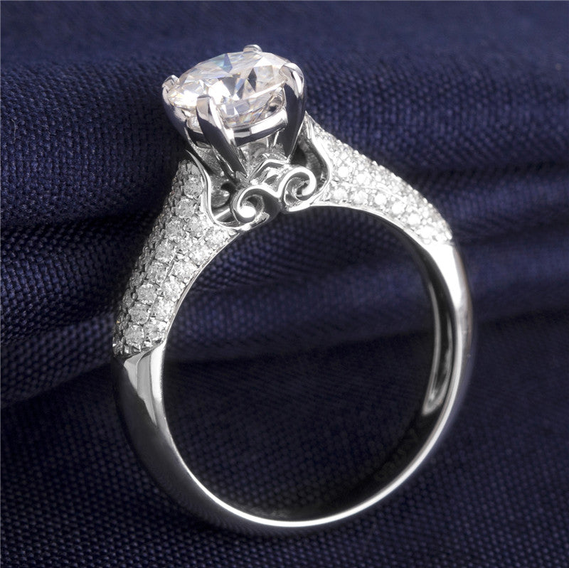 Eco-208 Customization | 18K White Gold | Lab-Grown Diamond  Round Brilliant-Cut 1.00ct D VVS1  | IGI Certified