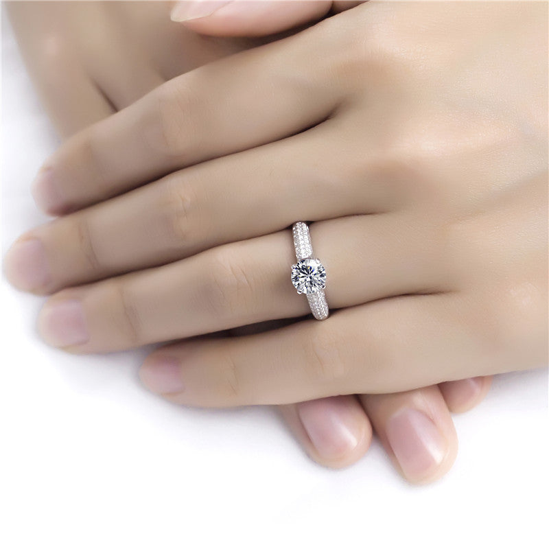 Eco-208 Customization | 18K White Gold | Lab-Grown Diamond  Round Brilliant-Cut 1.00ct D VVS1  | IGI Certified