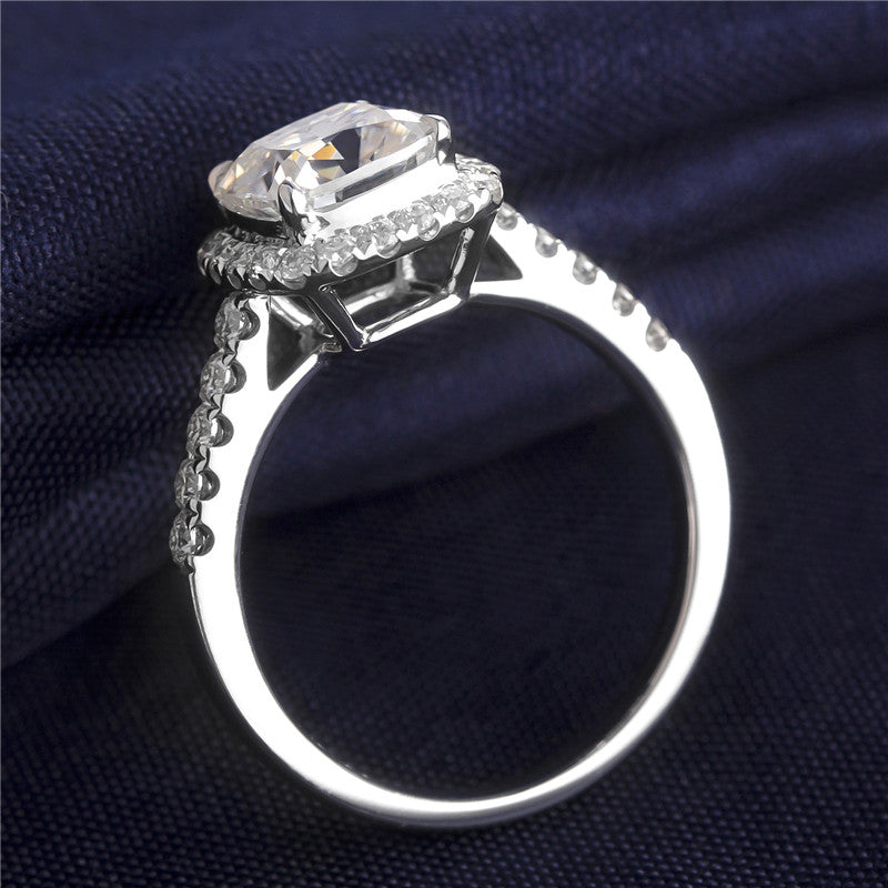 Eco-237  Customization | 18K White Gold | Cushion-Cut Lab-Grown Diamond 1.00ct D VS1 | IGI Certified