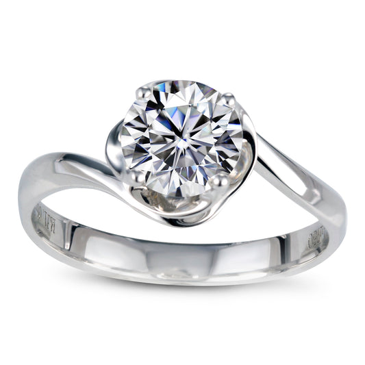 Eco-269   Customization | 18K White Gold | Cushion-Cut Lab-Grown Diamond 1CT D VVS1 | IGI Certified