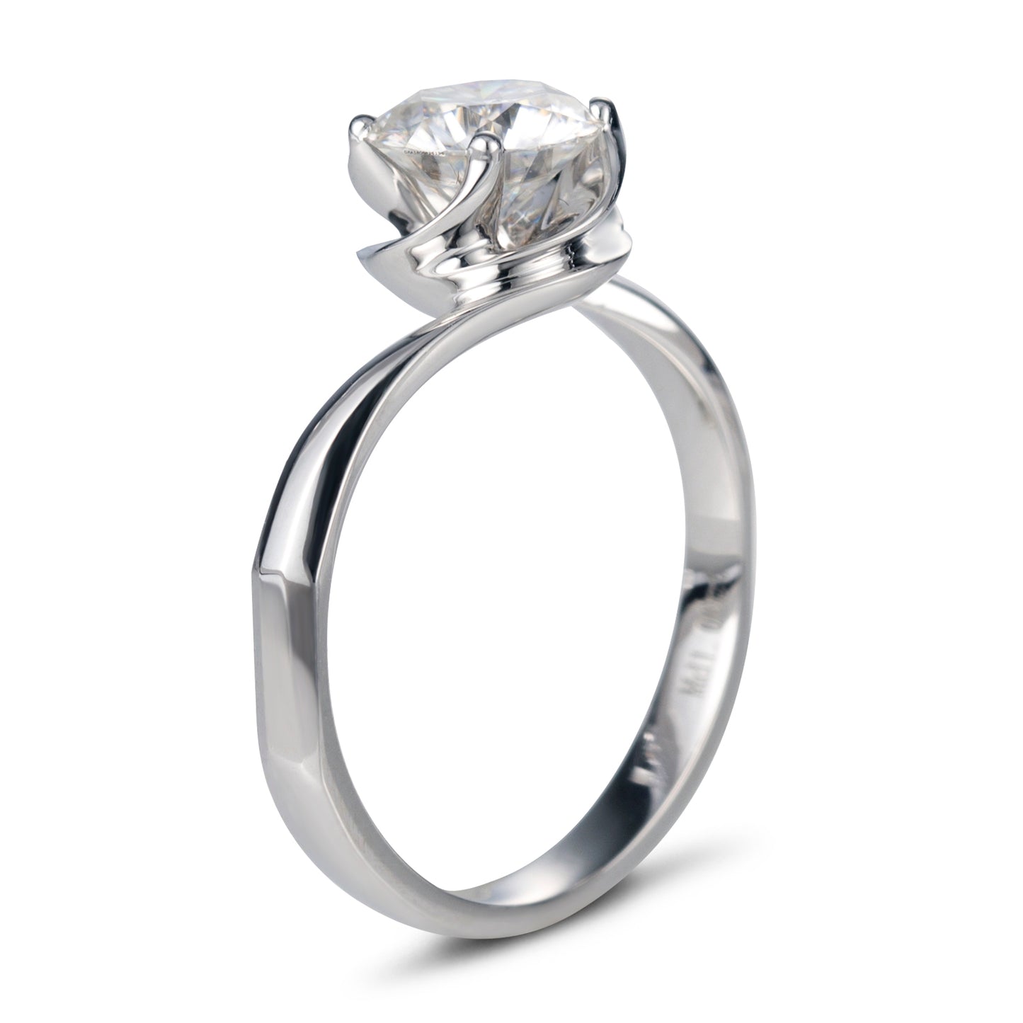 Eco-269   Customization | 18K White Gold | Cushion-Cut Lab-Grown Diamond 1CT D VVS1 | IGI Certified