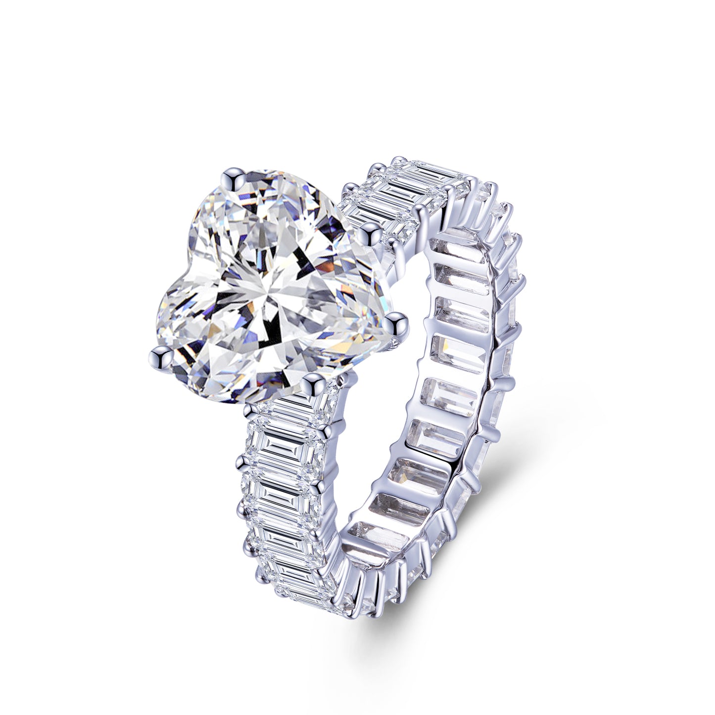 Eco-286 Customization | 18K White Gold | Heart-Cut Lab-Grown Diamond 1CT D VVS1 | IGI Certified