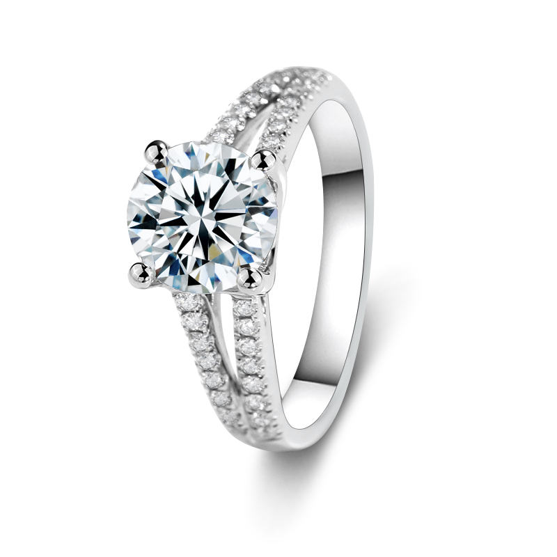 Eco-003 | 1ct D VS1 Lab-Grown Diamond Ring in 18K White Gold  By Ecogemma
