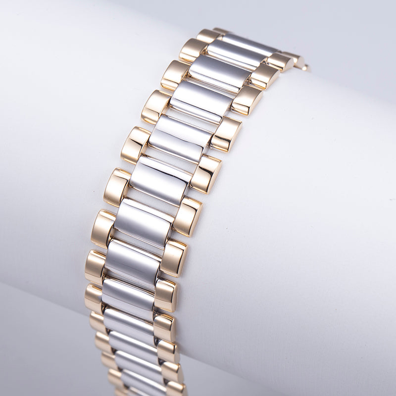 Ecob-567 "Architect of Light" Two-Tone Link Bracelet