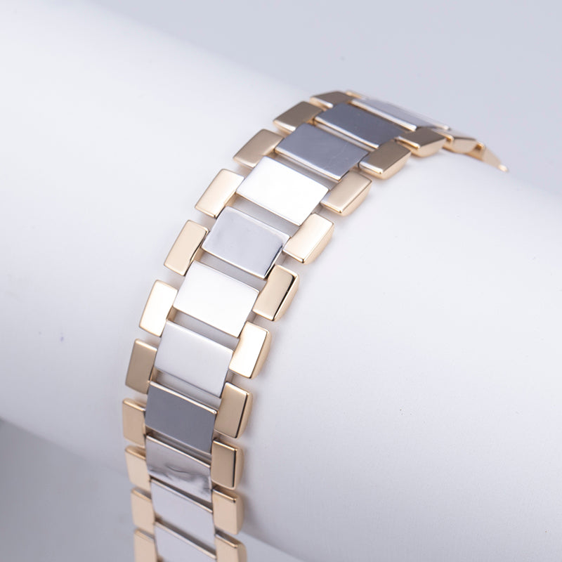 Ecob-567 "Architect of Light" Two-Tone Link Bracelet