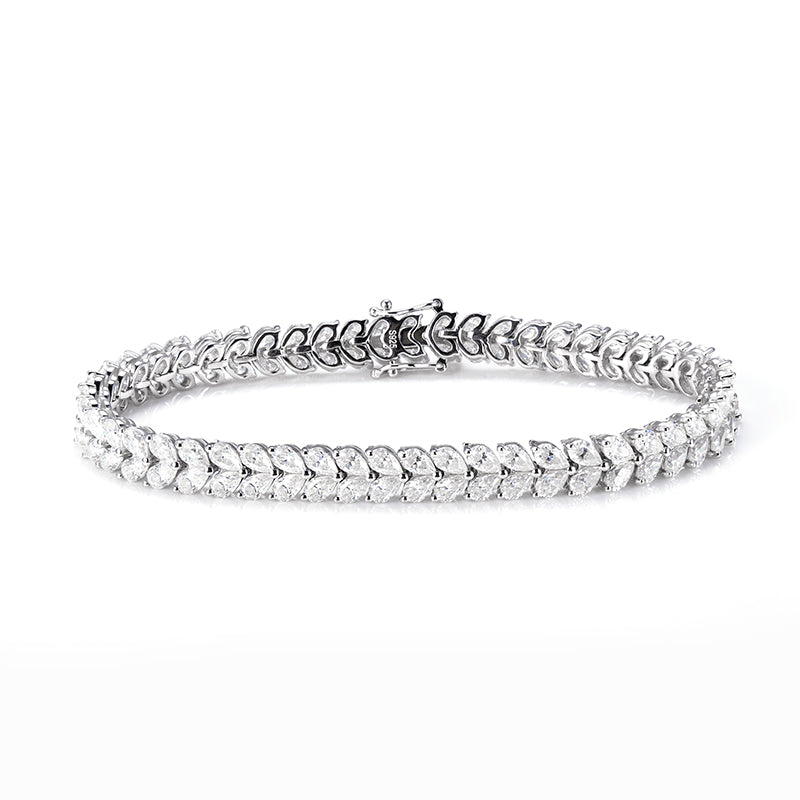 Ecob-580 "Echo of Light" Lab-Grown Diamond Double Row Tennis Bracelet - Signature Collection