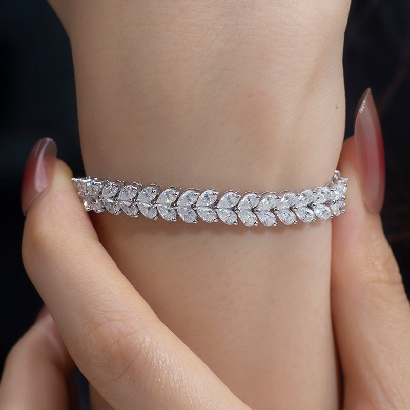 Ecob-580 "Echo of Light" Lab-Grown Diamond Double Row Tennis Bracelet - Signature Collection