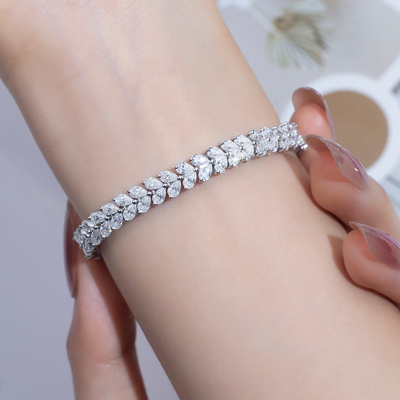Ecob-580 "Echo of Light" Lab-Grown Diamond Double Row Tennis Bracelet - Signature Collection