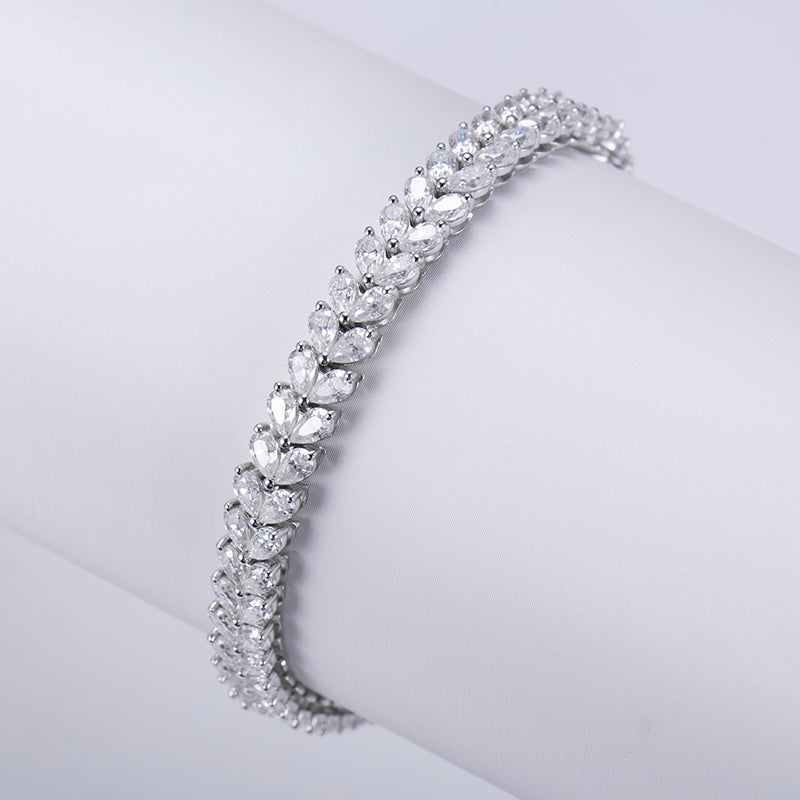 Ecob-580 "Echo of Light" Lab-Grown Diamond Double Row Tennis Bracelet - Signature Collection