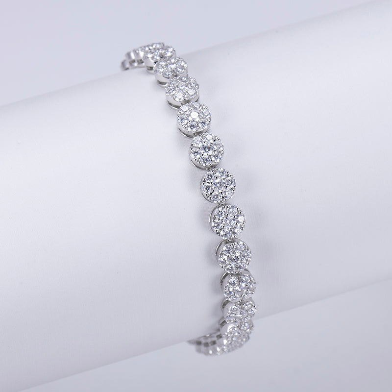 Ecob-582 “Celestial Pulse” Lab-Grown Diamond Round-Link Bracelet