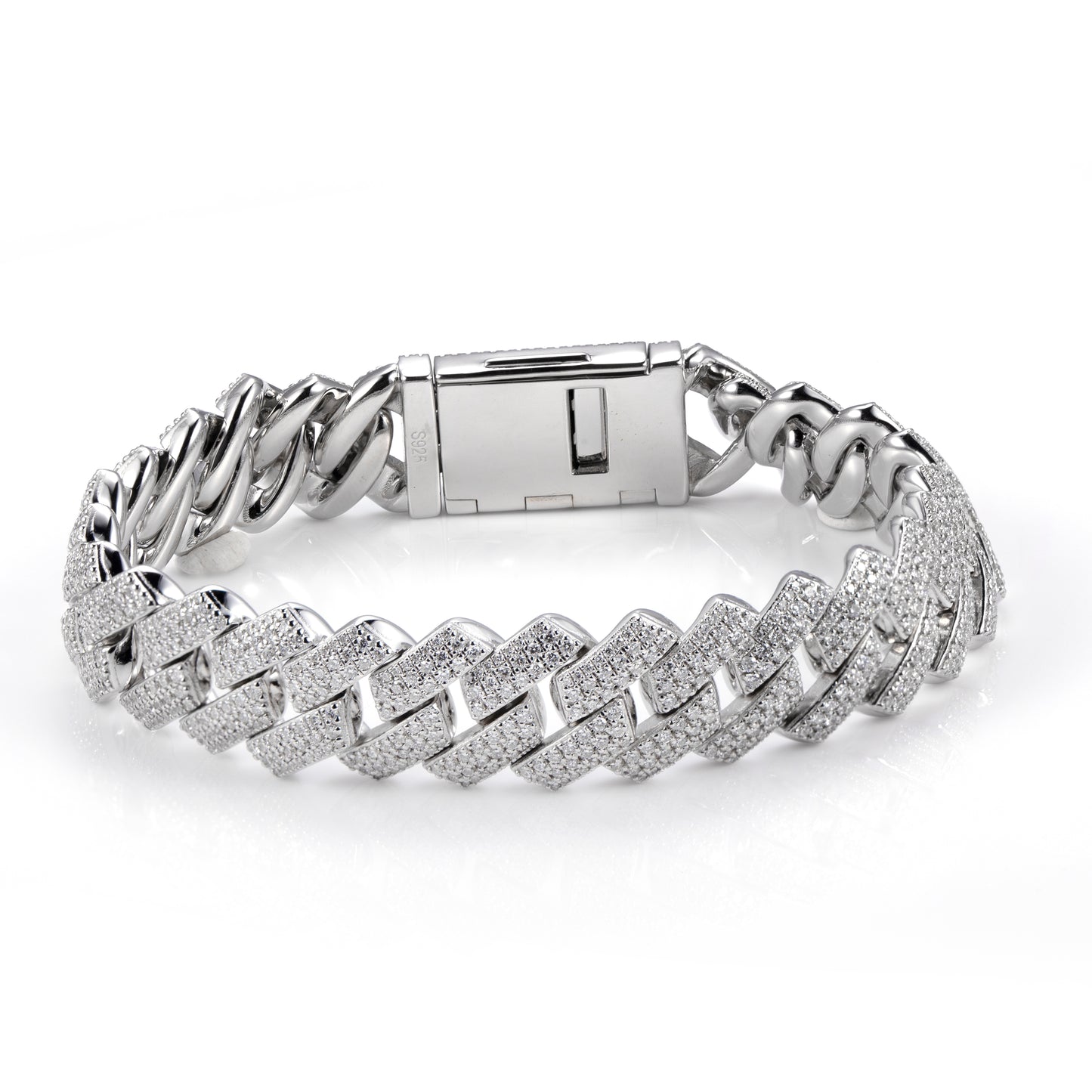 Ecob-587 Architect of Light Lab-Grown Diamond Chevron Link Bracelet