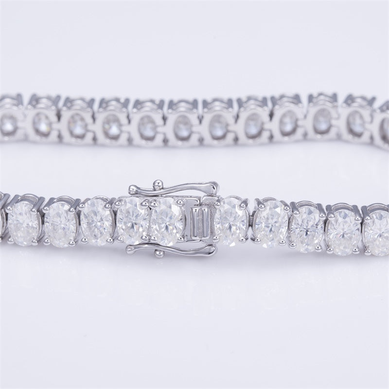 Ecob-597 | Celestia Oval Lab Diamond Tennis Bracelet in 18K Gold