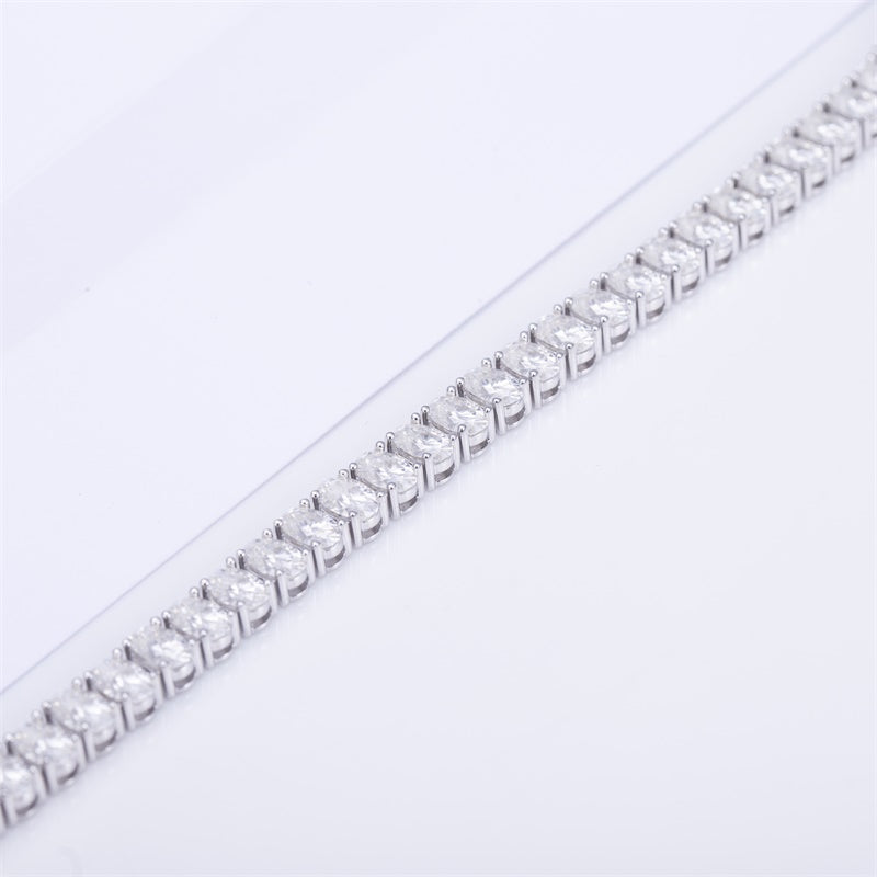 Ecob-597 | Celestia Oval Lab Diamond Tennis Bracelet in 18K Gold