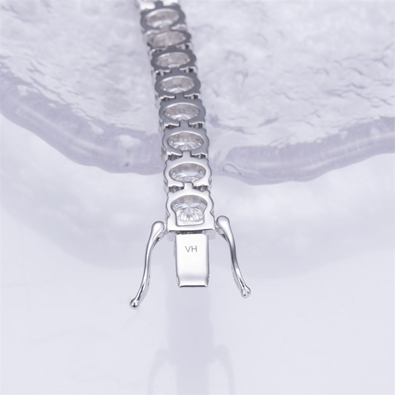Ecob-597 | Celestia Oval Lab Diamond Tennis Bracelet in 18K Gold