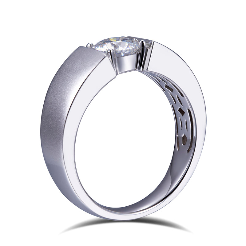 Harley-516: サイレント・アペックス – ラボグロウンダイヤモンドプロングセットリング（18Kホワイトゴールド）