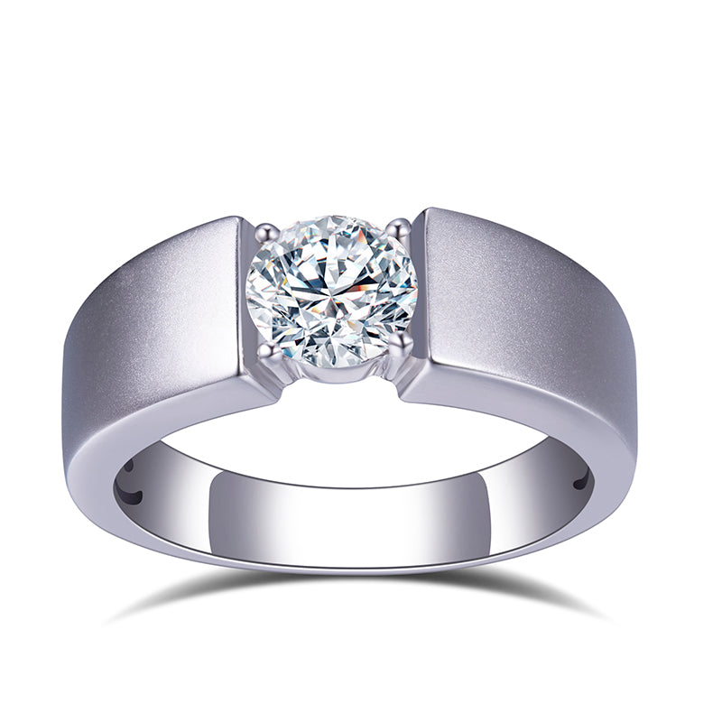 Harley-516: サイレント・アペックス – ラボグロウンダイヤモンドプロングセットリング（18Kホワイトゴールド）