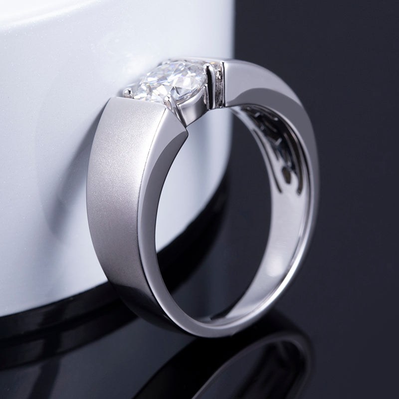 Harley-516: サイレント・アペックス – ラボグロウンダイヤモンドプロングセットリング（18Kホワイトゴールド）