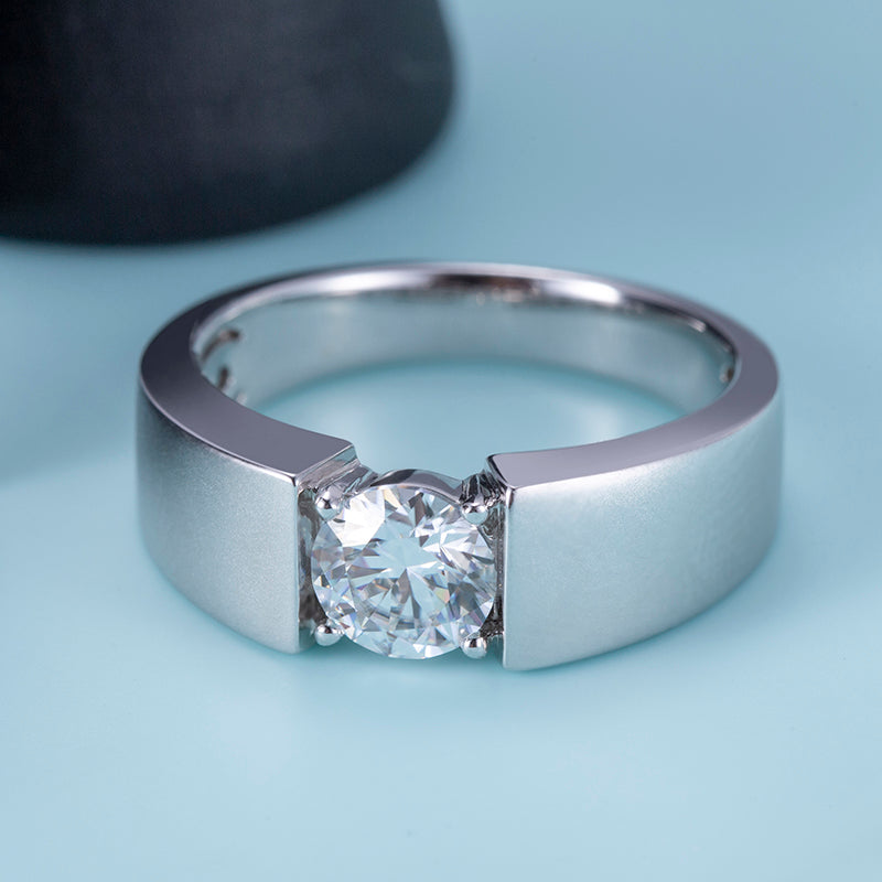 Harley-516: サイレント・アペックス – ラボグロウンダイヤモンドプロングセットリング（18Kホワイトゴールド）