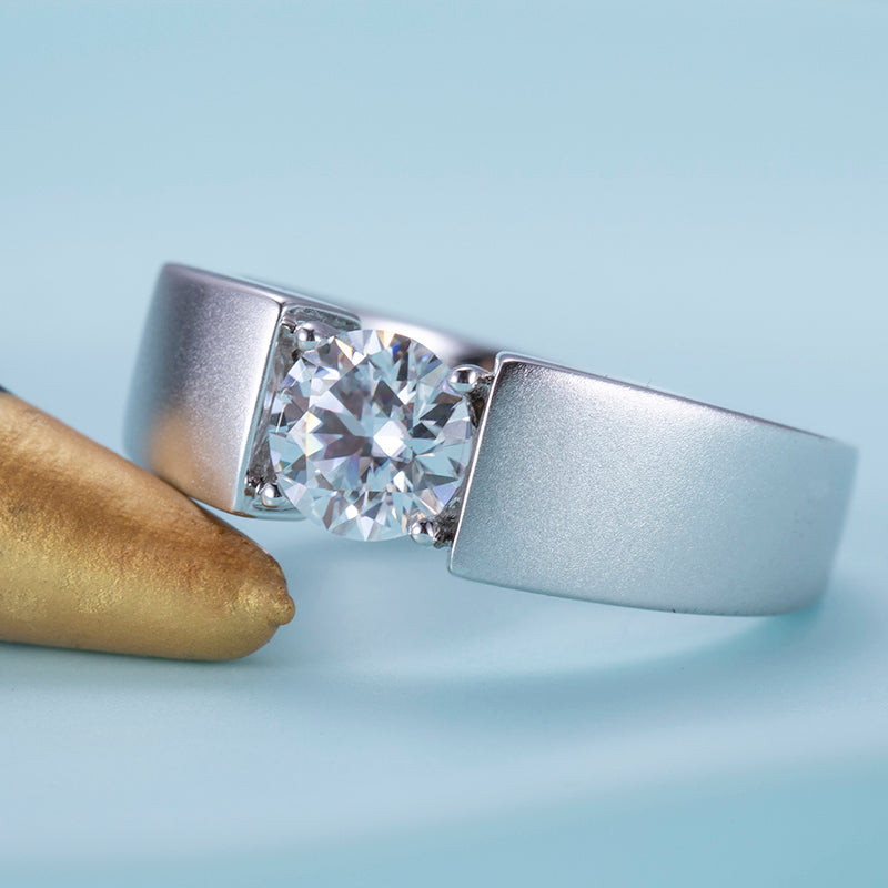 Harley-516: サイレント・アペックス – ラボグロウンダイヤモンドプロングセットリング（18Kホワイトゴールド）