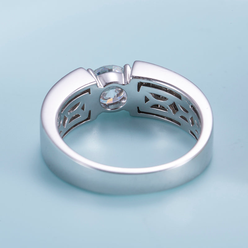 Harley-516: サイレント・アペックス – ラボグロウンダイヤモンドプロングセットリング（18Kホワイトゴールド）