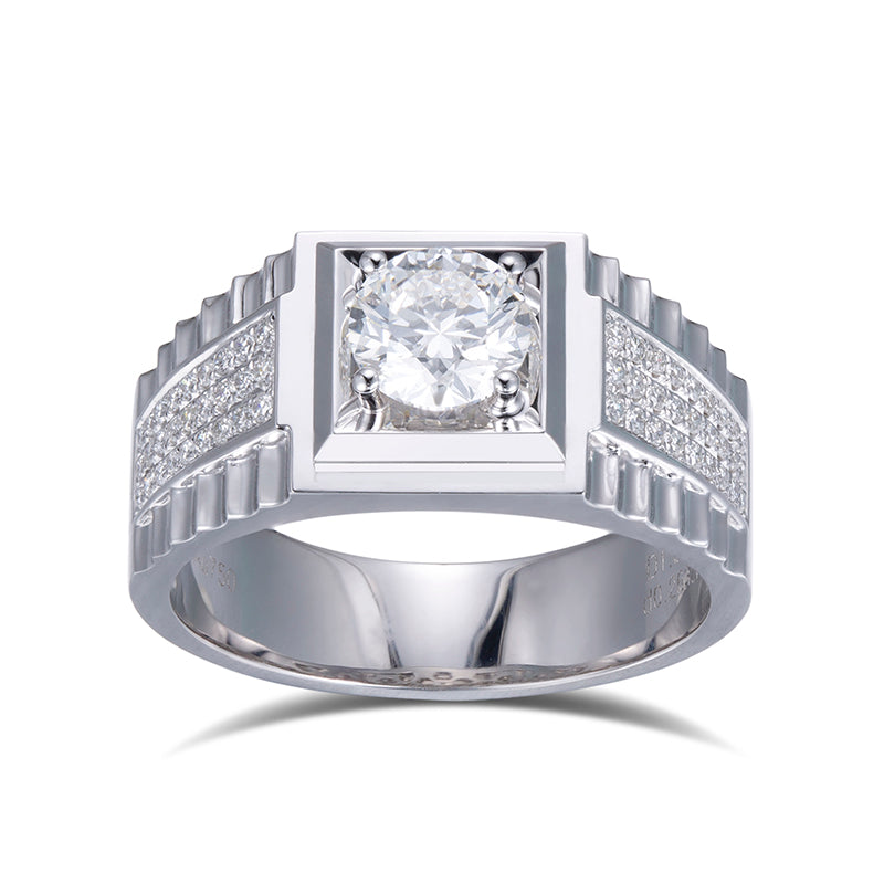 Harley-559: Apex Lineage – Lab-Grown Diamond Bezel Ring in 18K White Gold