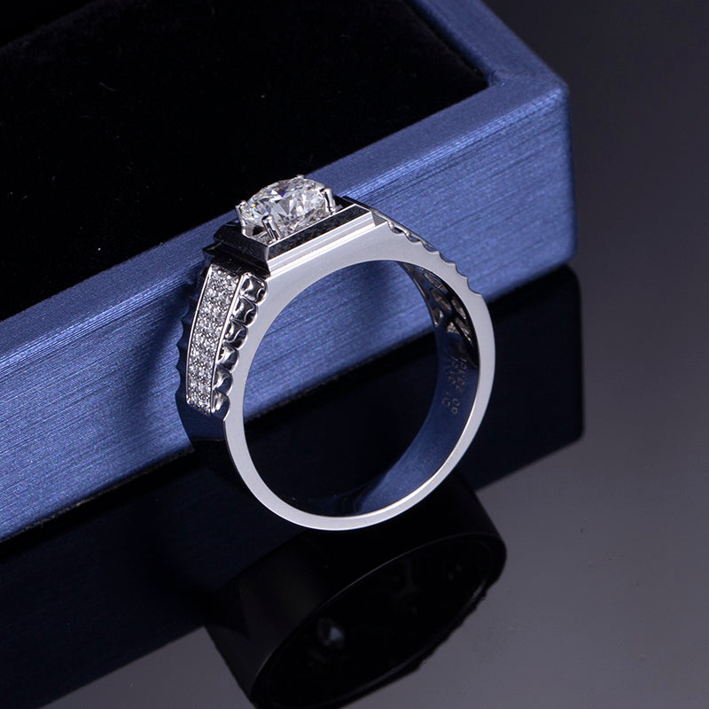 Harley-559: Apex Lineage – Lab-Grown Diamond Bezel Ring in 18K White Gold