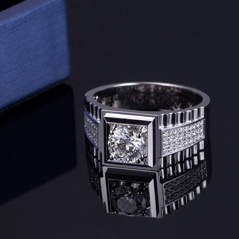 Harley-559: Apex Lineage – Lab-Grown Diamond Bezel Ring in 18K White Gold