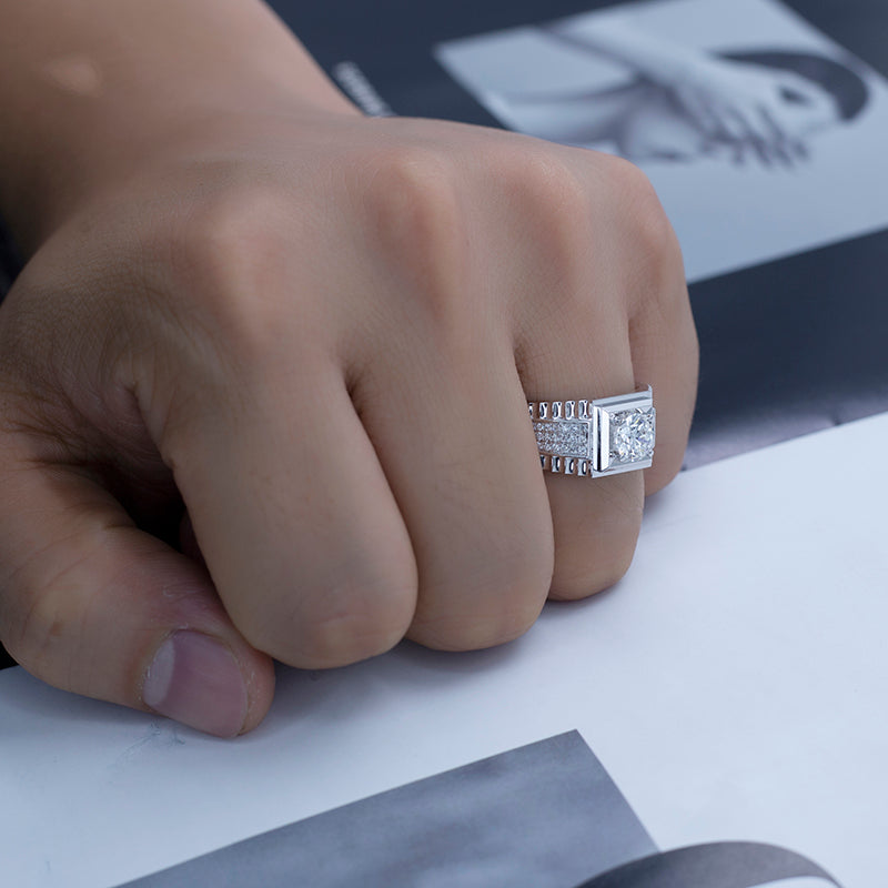 Harley-559: Apex Lineage – Lab-Grown Diamond Bezel Ring in 18K White Gold