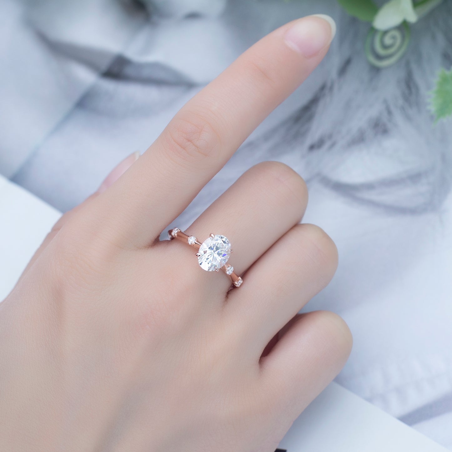 Eco-639: ハートライン・ラディアンス – 18Kローズゴールド製ラボグロウン・ハートダイヤモンドリング