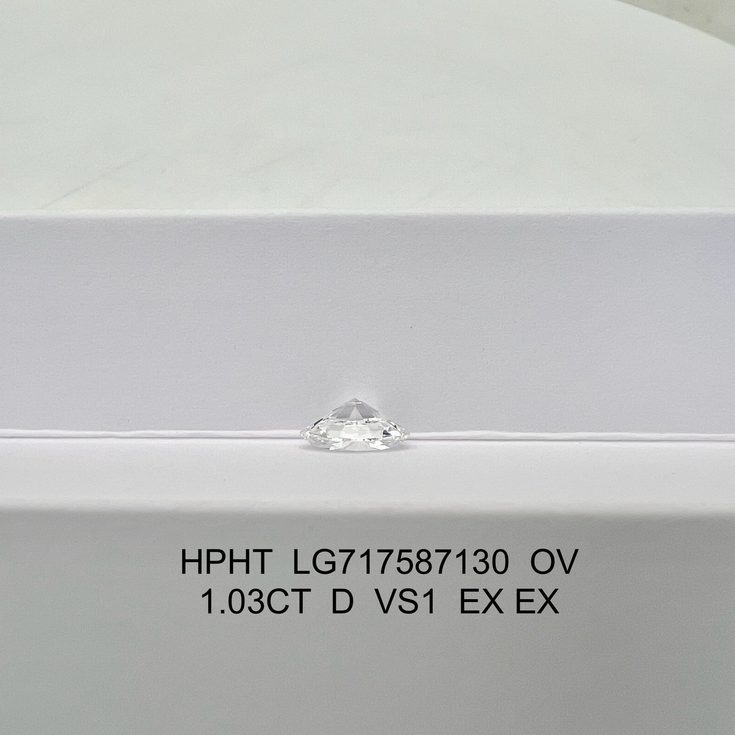 Oval Brilliant D VS1 EX 1.03ct HPHT Lab Grown Diamond with IGI Certificate LG717587130