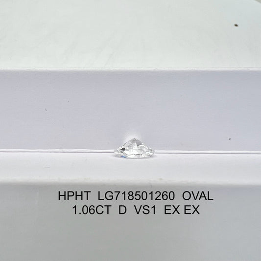 Oval Cut 1.06ct D VS1 HPHT Diamond Lab Grown Diamond IGI Certificate LG718501260