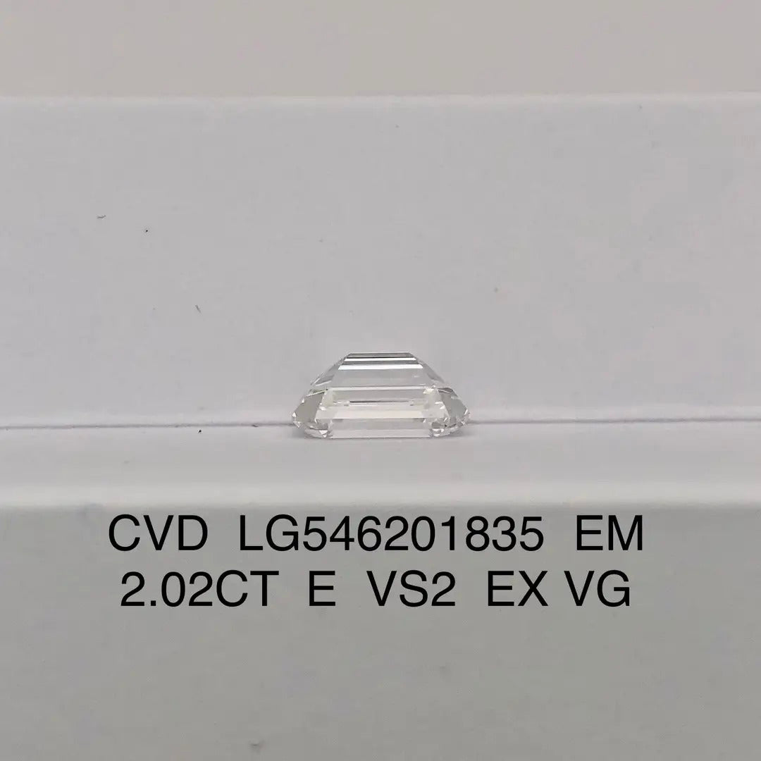 Emerald Cut 2.02ct E VS2 CVD Lab Grown Diamond IGI Certificate LG546201835