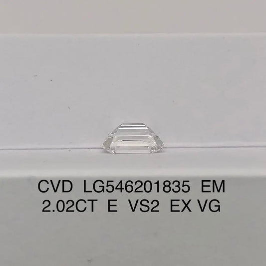 Emerald Cut 2.02ct E VS2 CVD Lab Grown Diamond IGI Certificate LG546201835