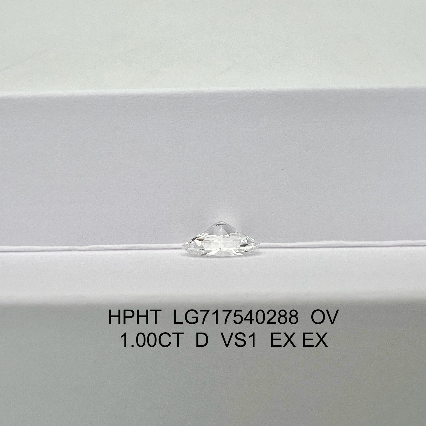 Oval Brilliant D VS1 EX 1ct HPHT Lab Grown Diamond with IGI Certificate LG717540288