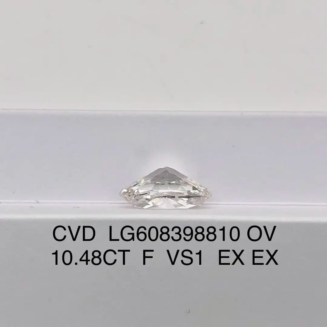Oval Brilliant F VS1 EX 10.48ct CVD Lab Grown Diamond with IGI Certificate LG608398810
