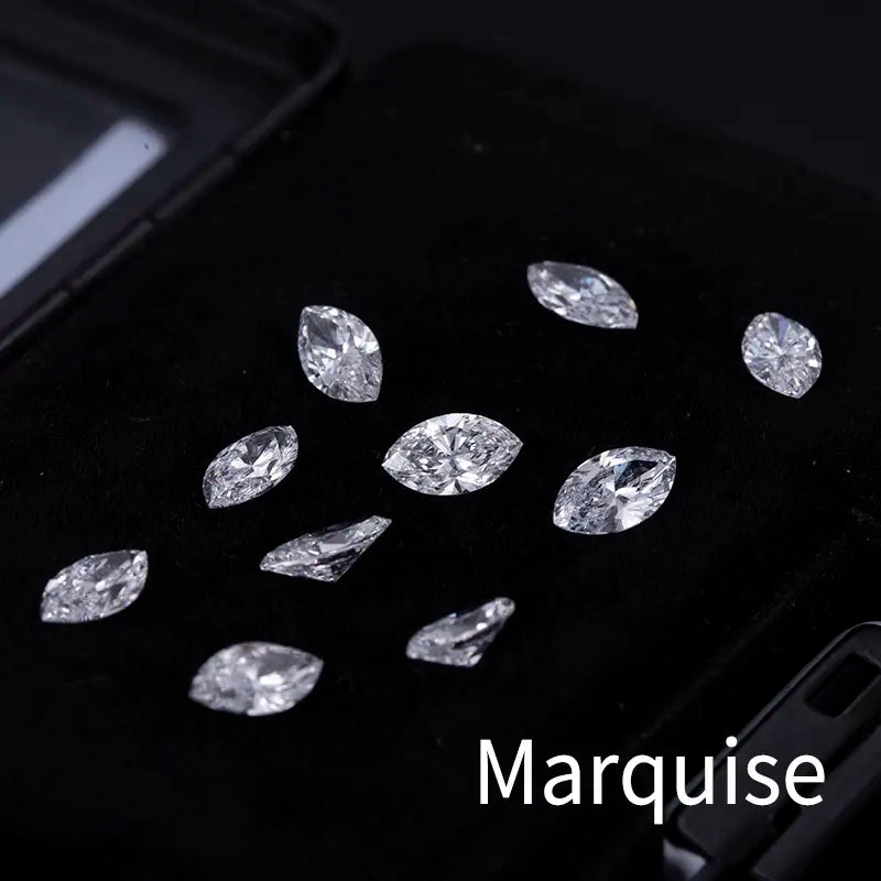 Marquise-Shaped Lab-Grown Diamonds – HPHT, DEF Color, VS1 Clarity (Melee Sizes: 1.5×3mm to 4×8mm)