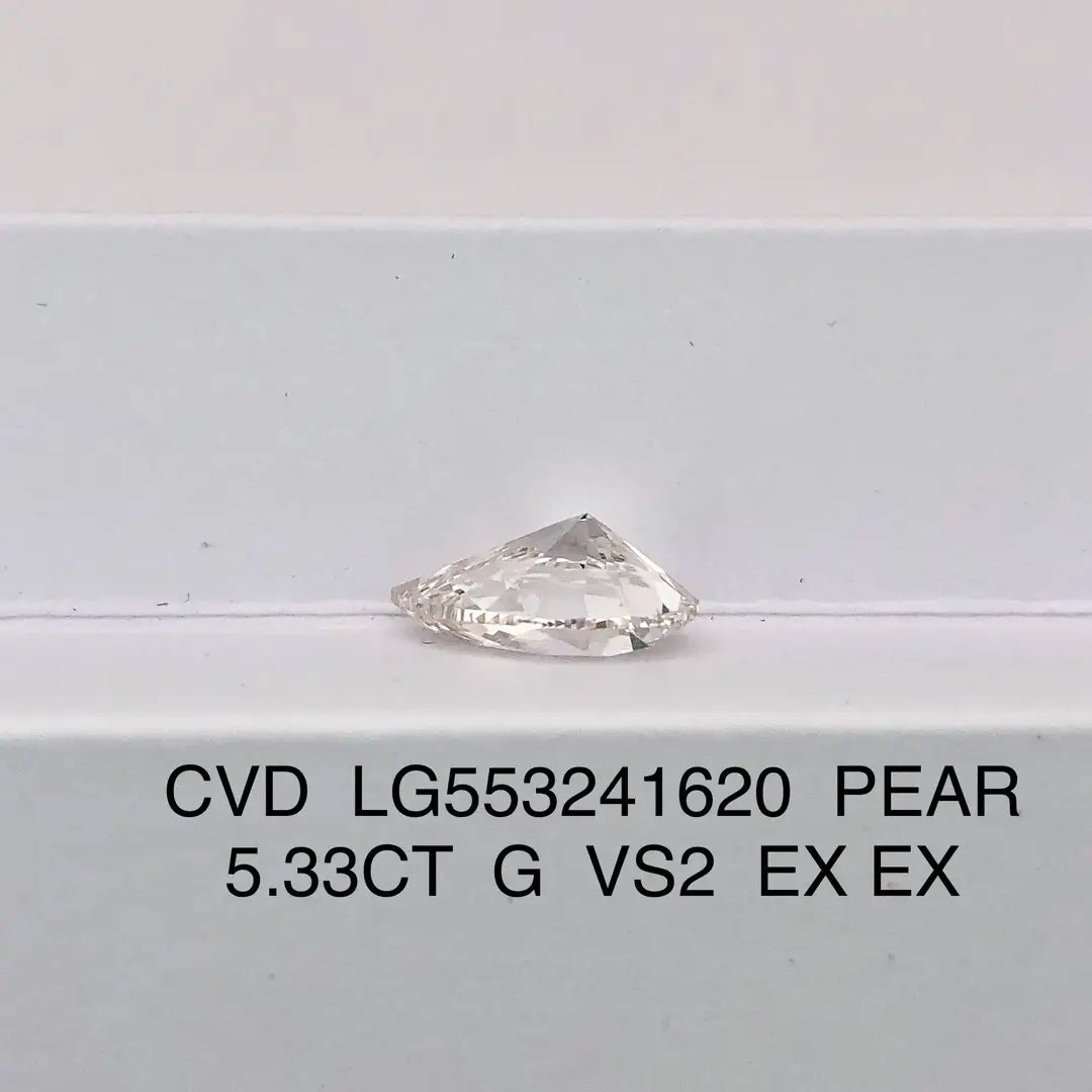 Pear Shape 5.3ct G VS2 CVD  Lab Grown Diamond IGI Certificate LG553241620