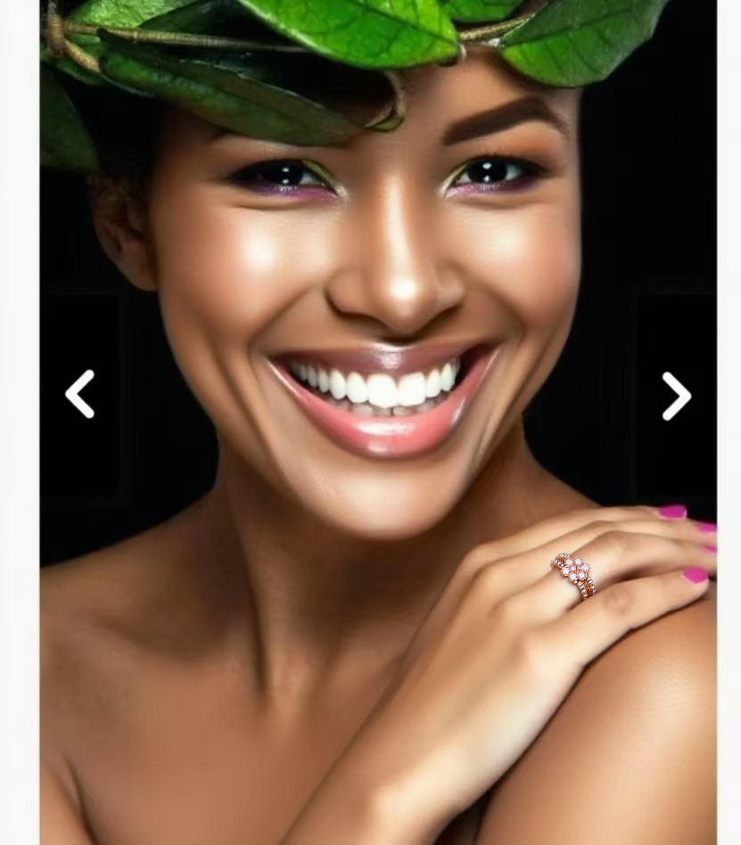 Eco-603: Jardín de Luz – Anillo floral con diamantes cultivados en laboratorio en oro rosa de 18 quilates 