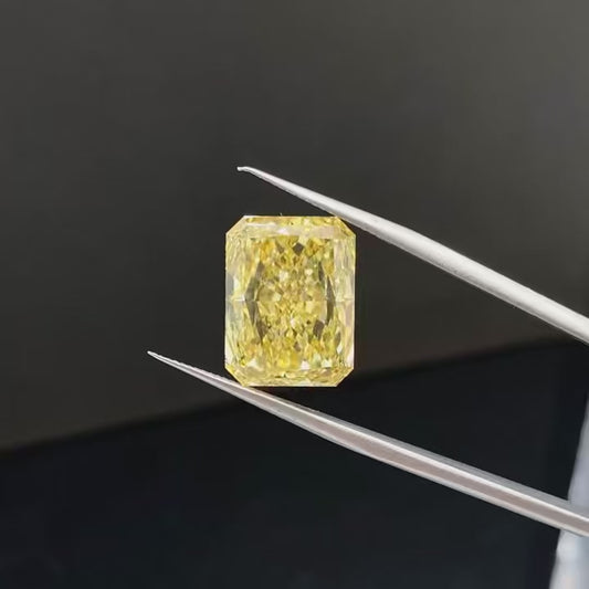 Radiant Cut 10.26ct Fancy Intense Yellow VS1 CVD Lab Grown Diamond IGI Certificate LG 698555301